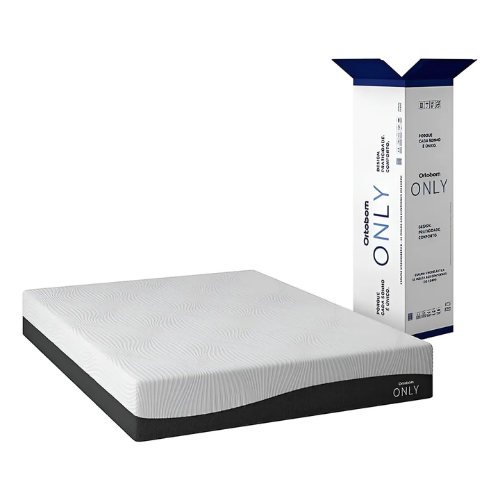 Colchão Ortobom Only Casal 138x188 cm Branco Espuma Conforto Ortopédico