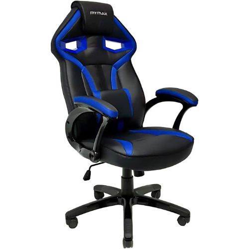 Cadeira Gamer MX1 Giratória Preto e Azul – Mymax