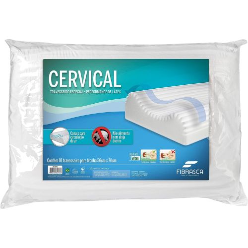 Travesseiro Cervical Ortopédico, 50x70cm, Fibrasca